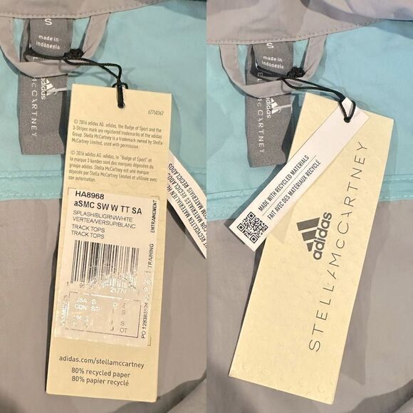 NWT Adidas Stella McCartney aSMC Running Track zip-up Jacket Size S - Picture 12 of 16